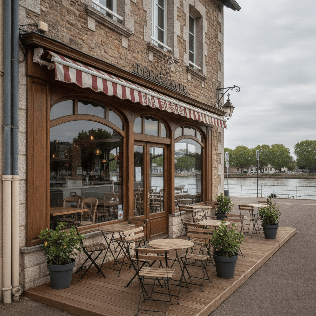 Bar-brasserie 220m² à Ancenis-Saint-Géréon : terrasse - licence IV