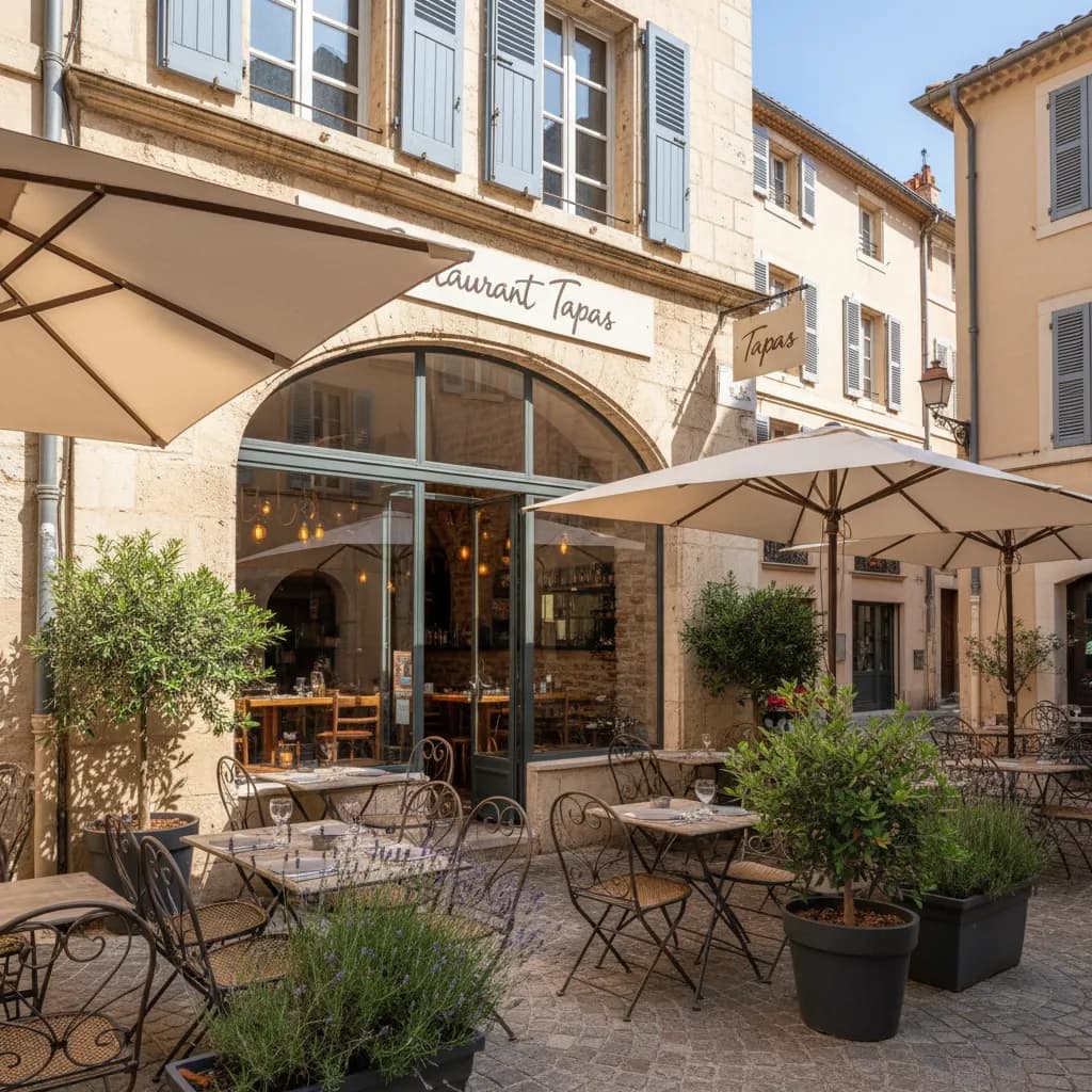 Restaurant à Montpellier : terrasse - Image 1