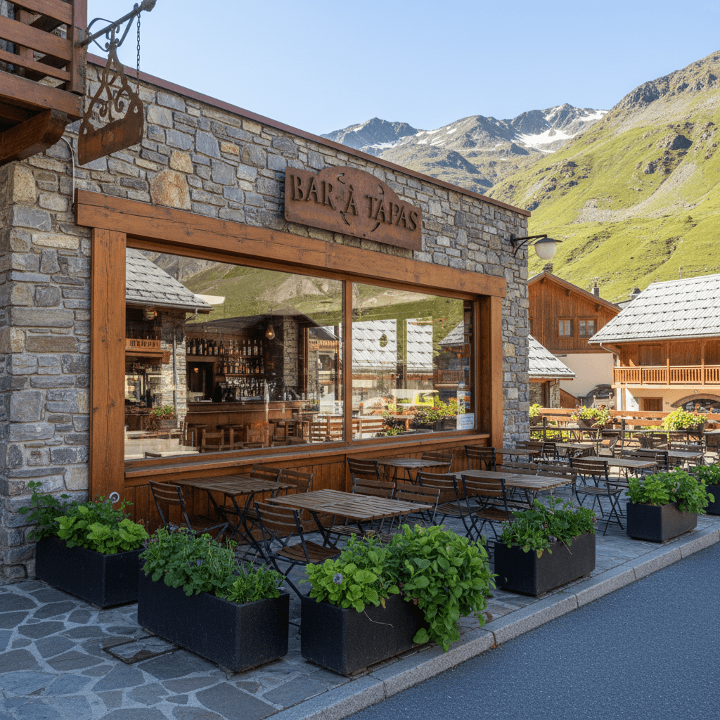 Bar-brasserie 90m² à Fontcouverte-La-Toussuire : terrasse - licence IV - Image 1