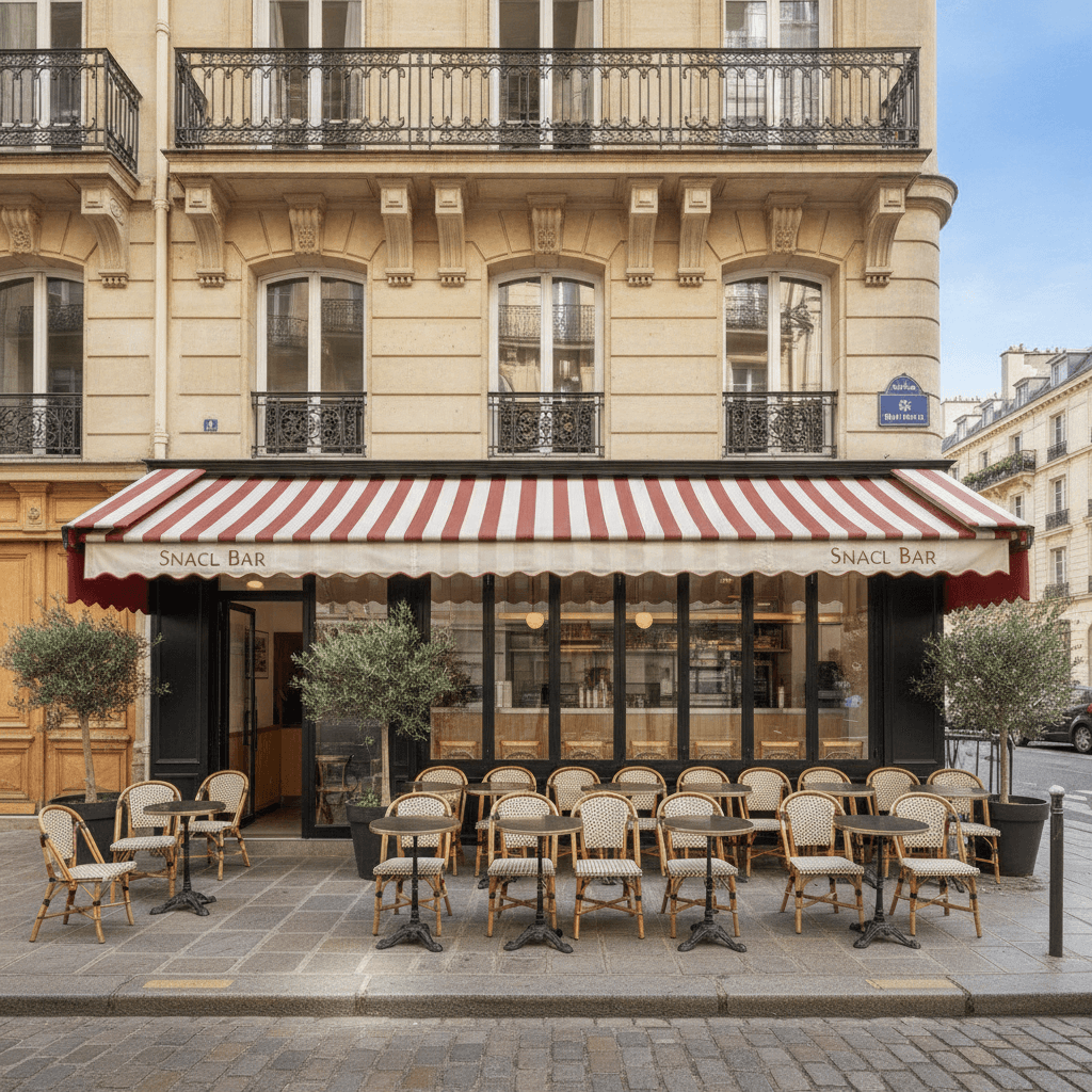 Snack 6 couverts à Paris : terrasse