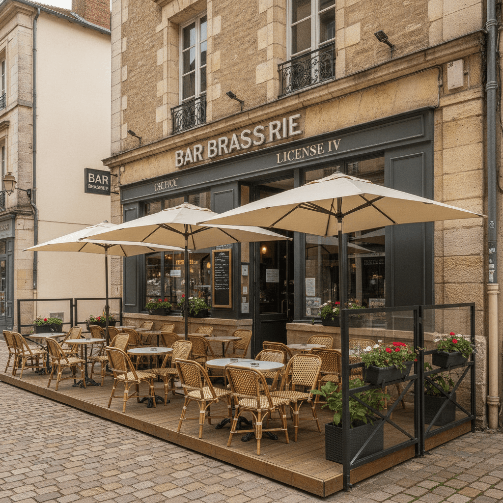 Bar-brasserie à Cognac : terrasse - licence IV