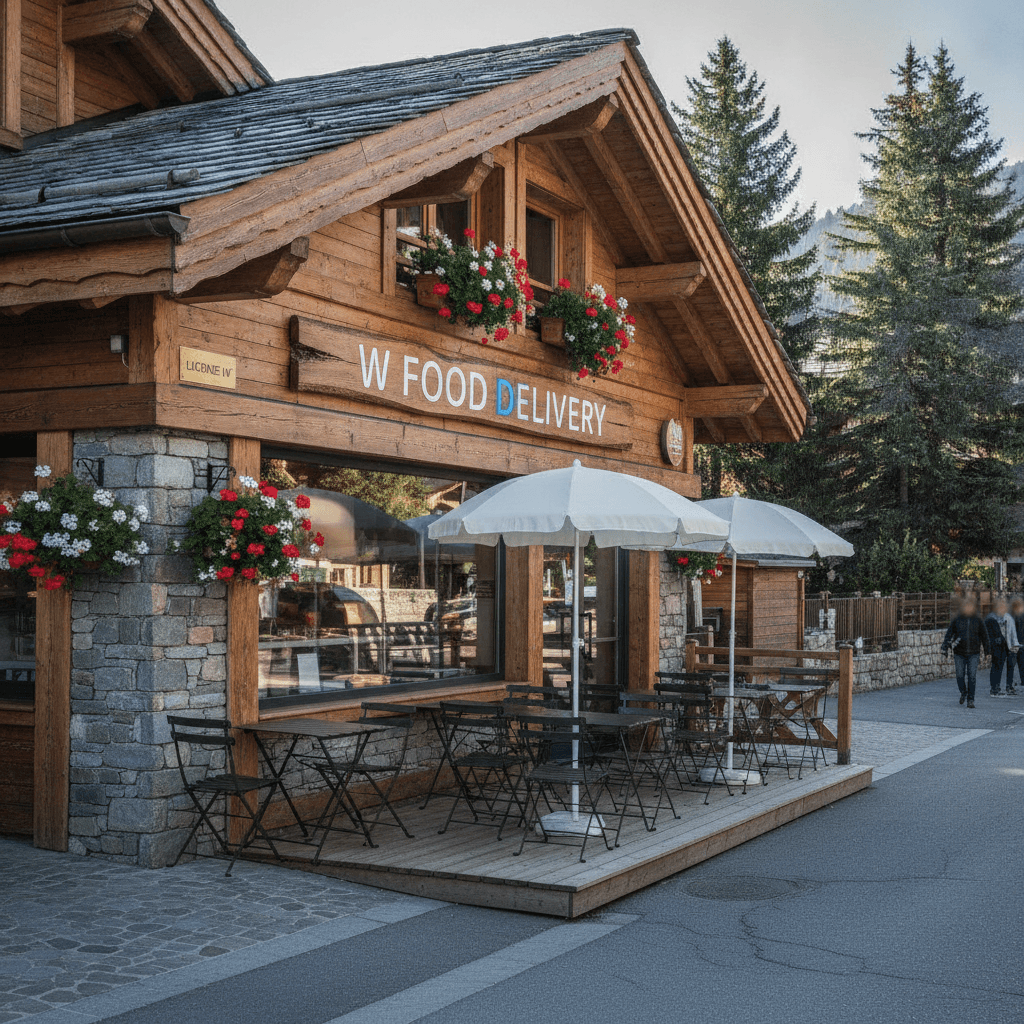 Fast-food à Courchevel : terrasse - licence IV