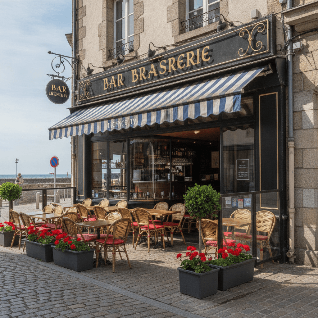 Bar-brasserie à Saint-Brieuc : terrasse - licence IV