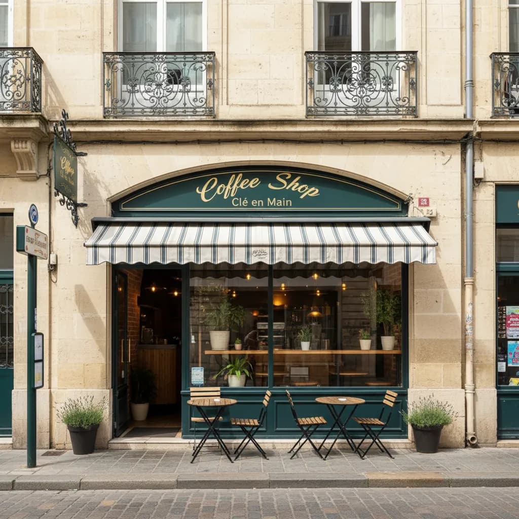 Snack 94m² à Bordeaux : terrasse - Image 1