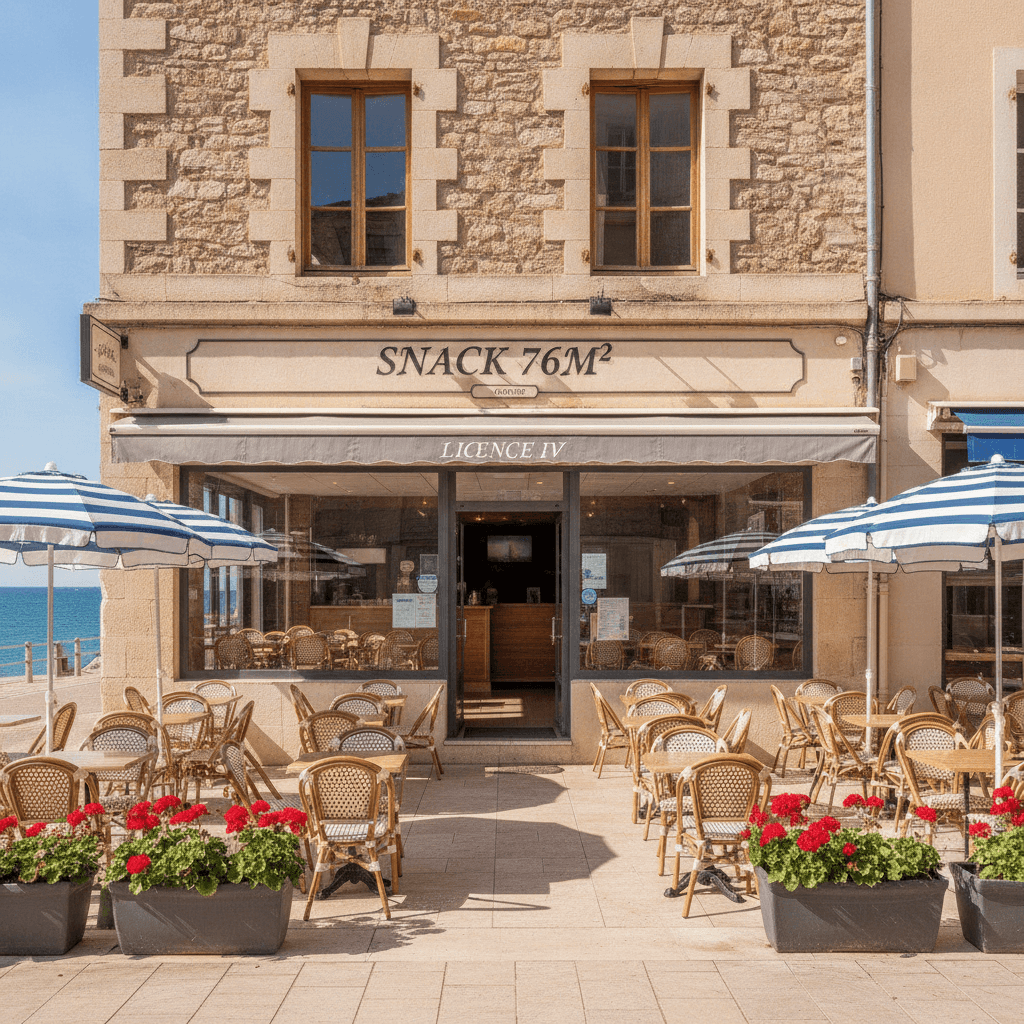 Snack 76m² à Montpellier : terrasse - licence IV