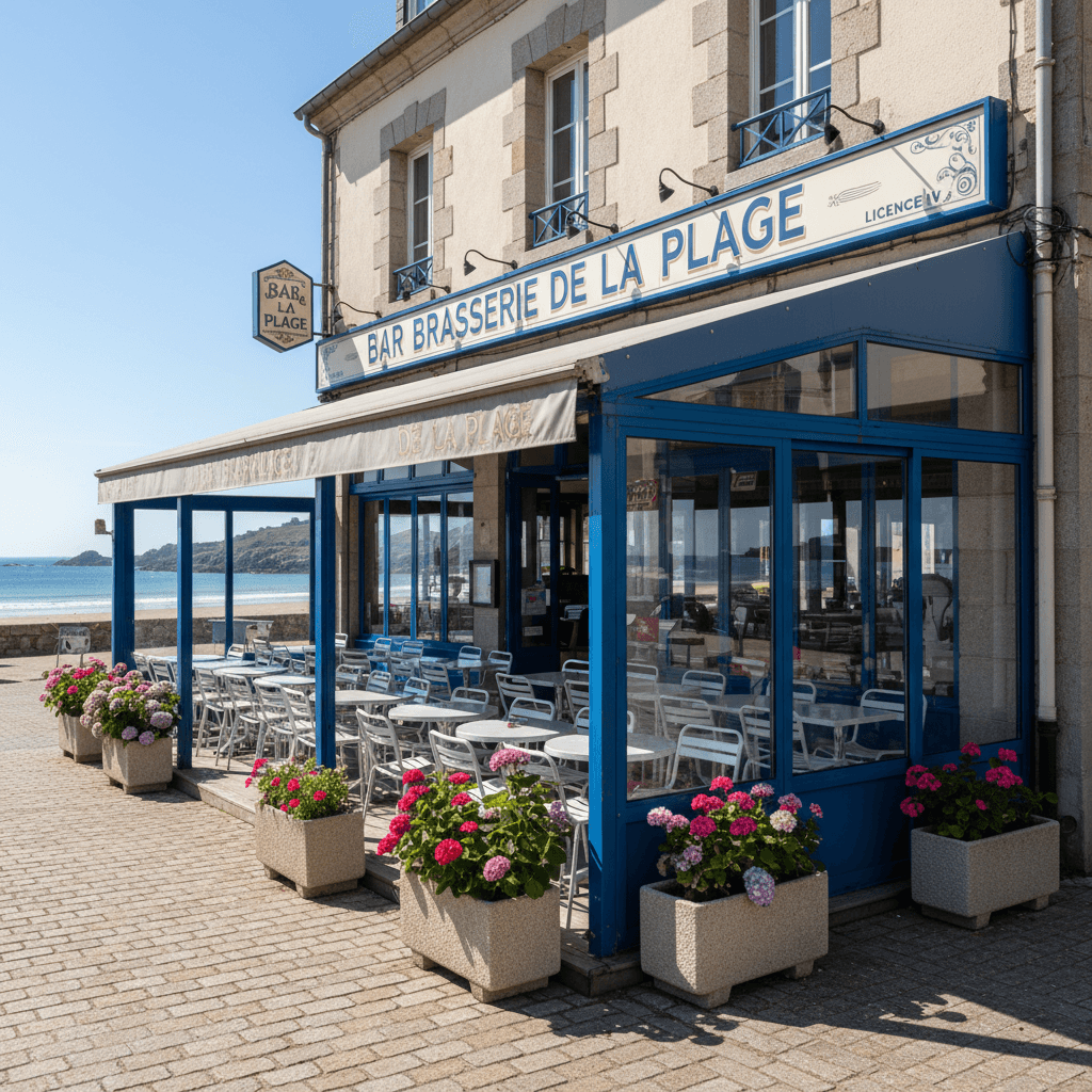 Bar-brasserie à Perros-Guirec : terrasse - licence IV