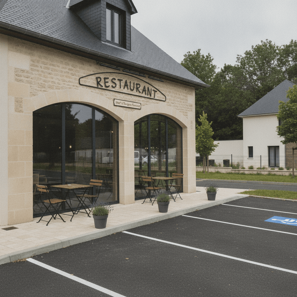 Restaurant 84m² à Thorigné-Fouillard : parking - Image 1