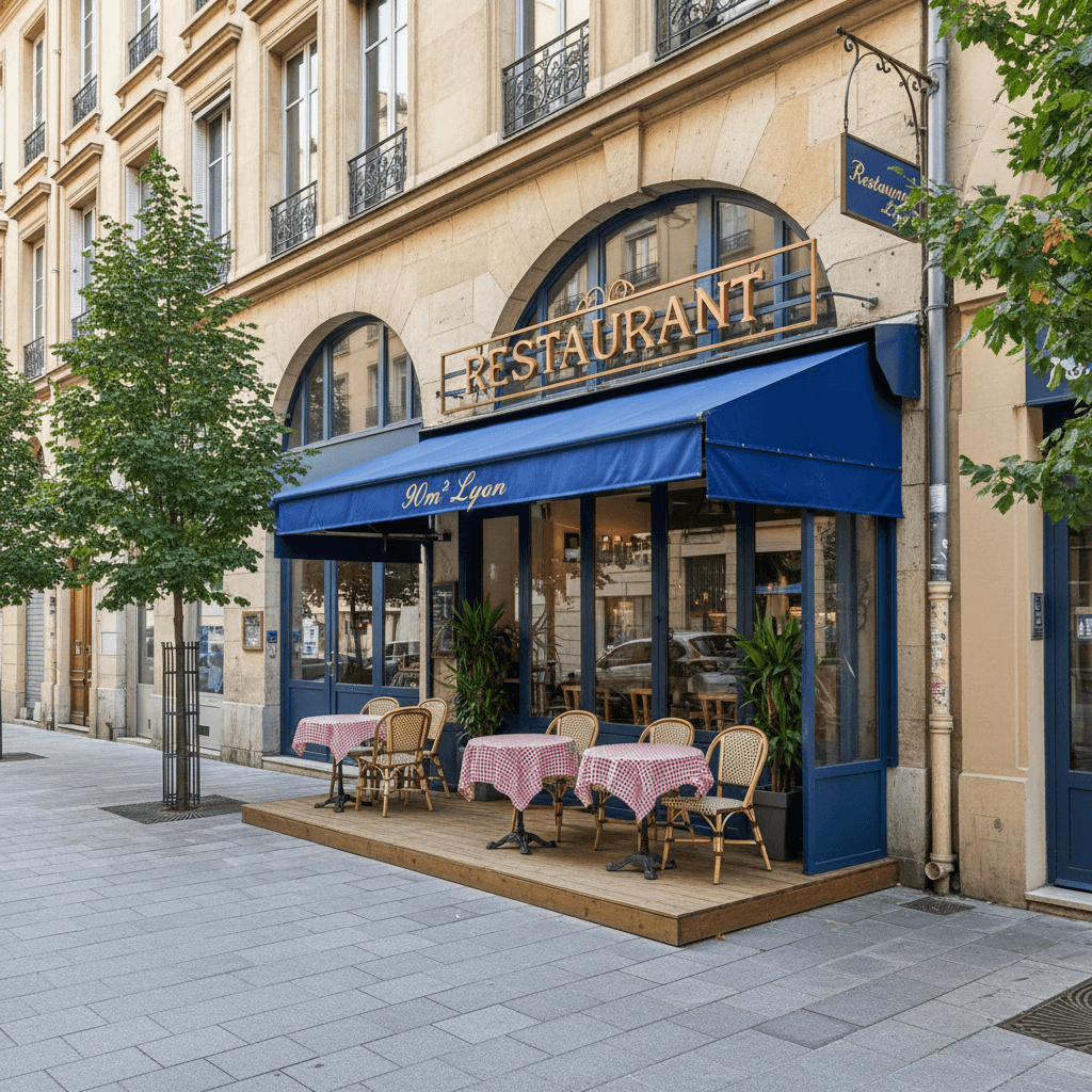 Restaurant 90m² à Lyon : extraction - cuisine équipée
