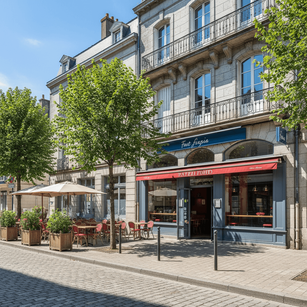 Fast-food à Vannes : terrasse - licence IV - Image 1