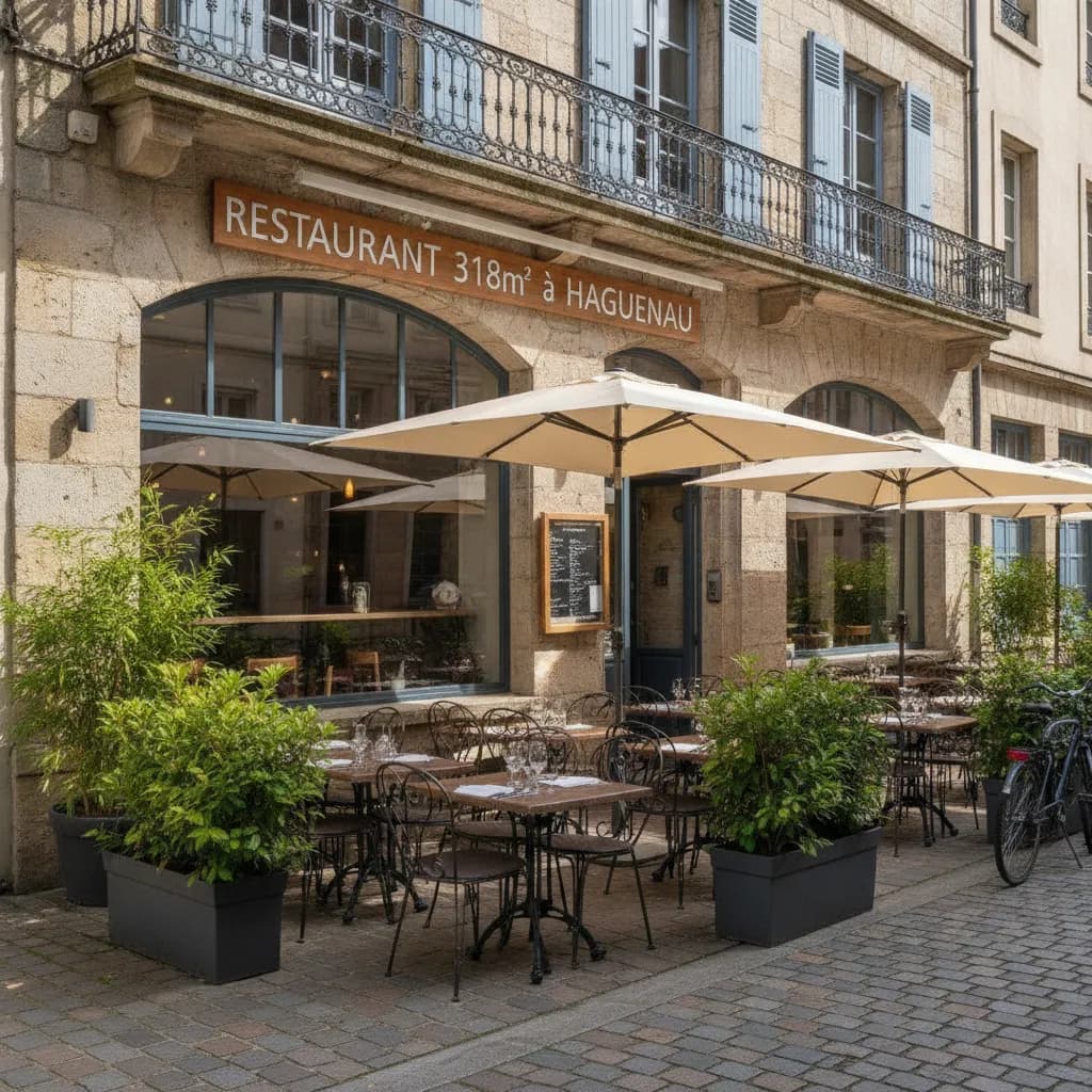 Restaurant 318m² à Haguenau : terrasse - extraction - Image 1