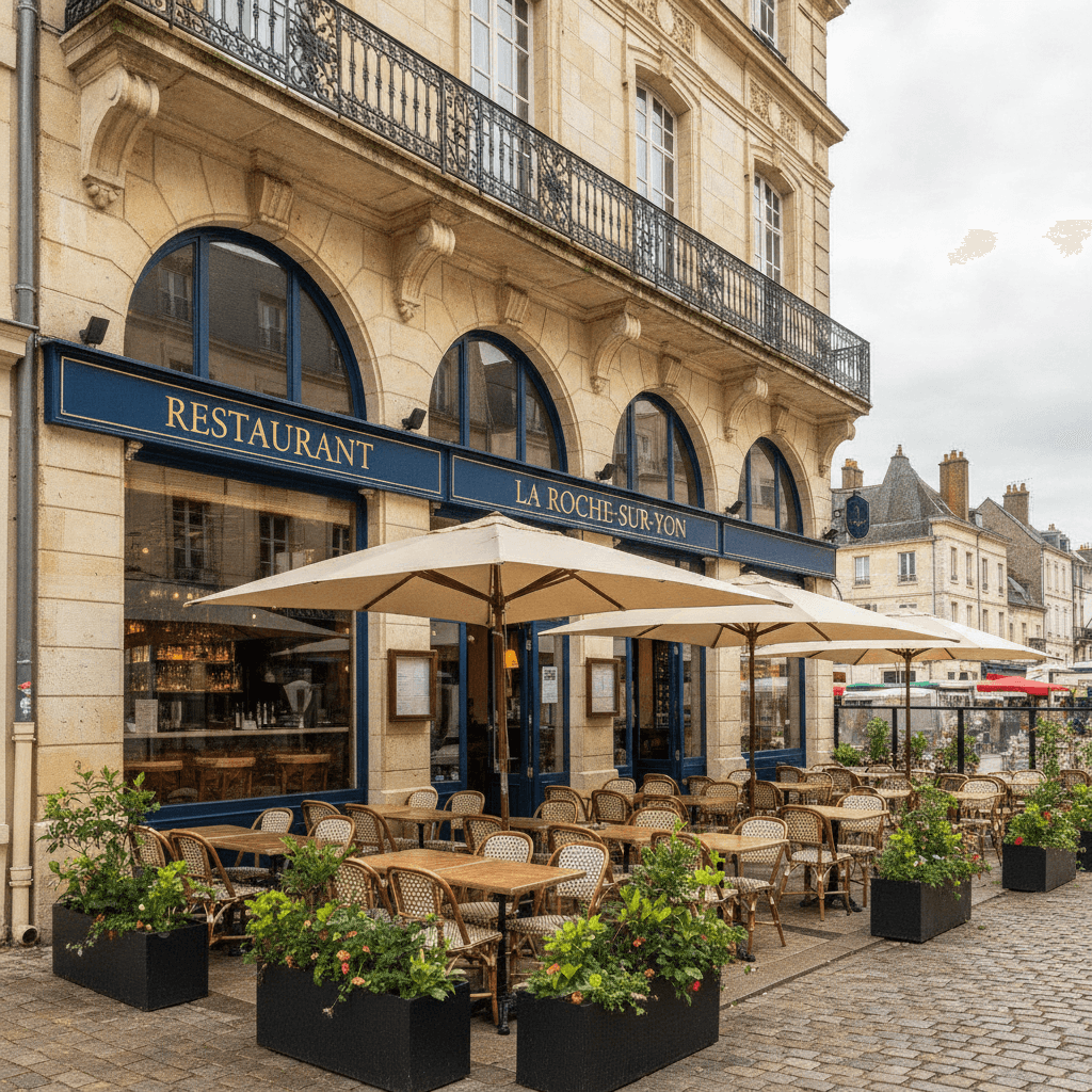 Restaurant à La Roche-Sur-Yon : terrasse - extraction