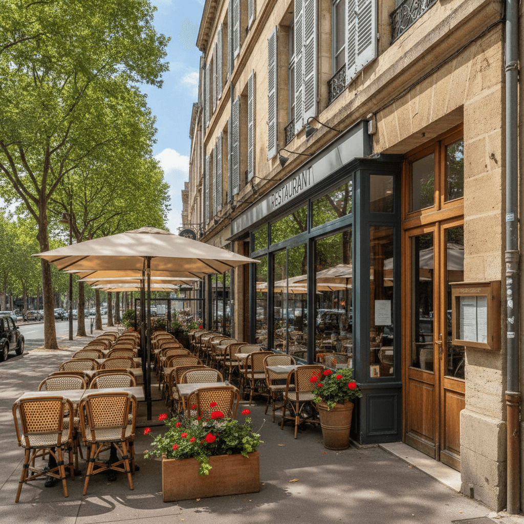 Restaurant 230m² à Bordeaux : terrasse - licence IV