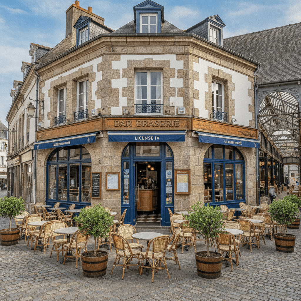 Bar-brasserie à Vannes : terrasse - licence IV - Image 1