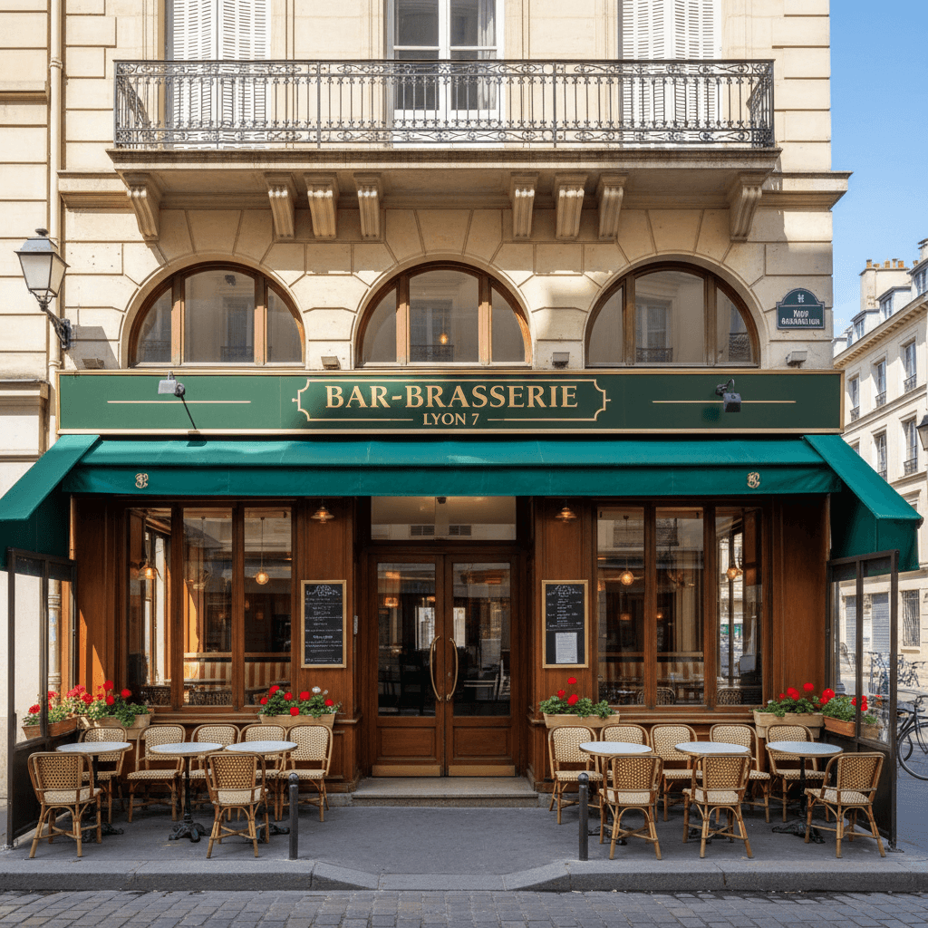 Bar-brasserie à Lyon : terrasse - licence IV