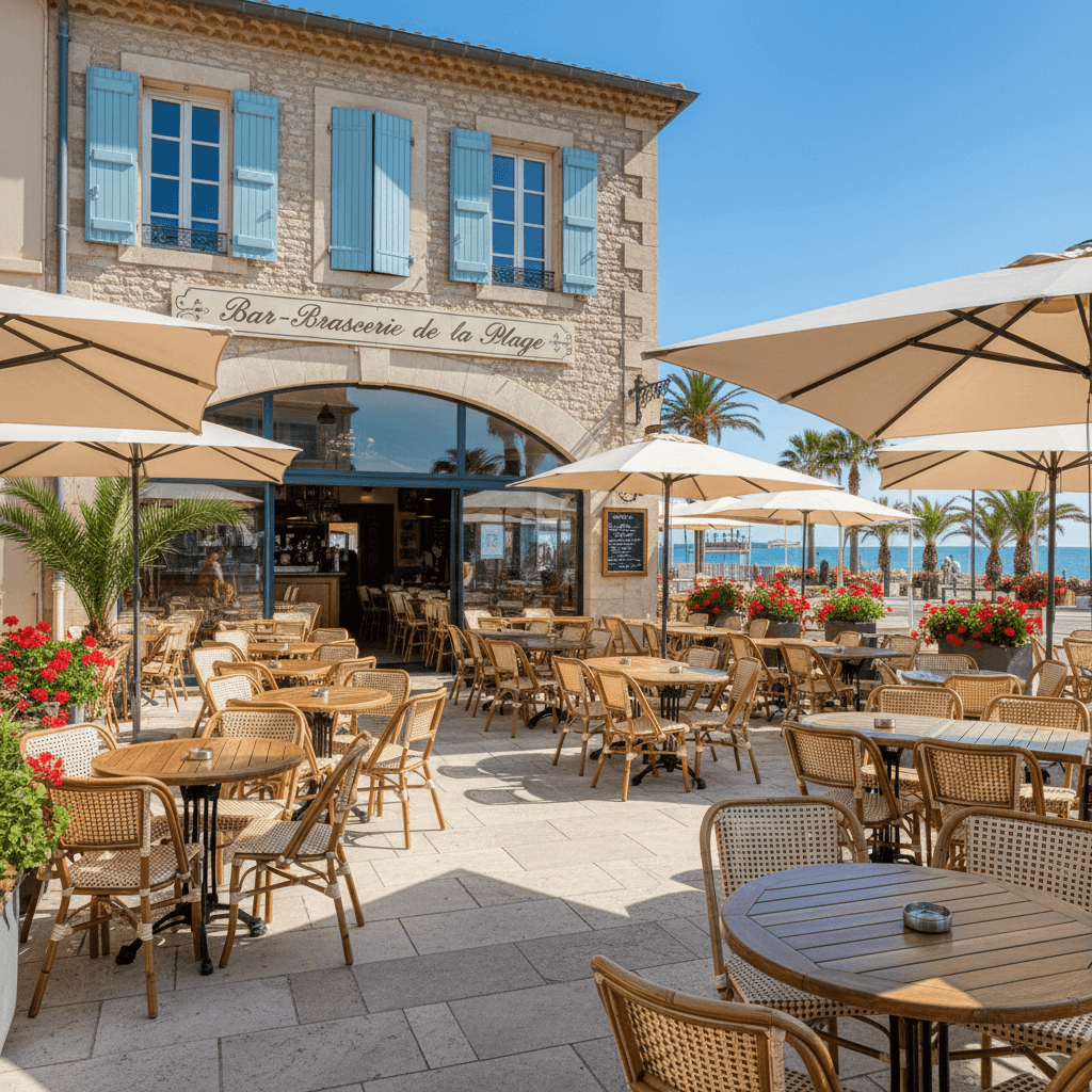 Bar-brasserie 98m² à Cagnes-Sur-Mer : terrasse - licence IV - Image 1