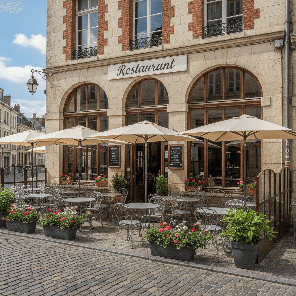 Restaurant 220m² à Lille : terrasse - licence IV