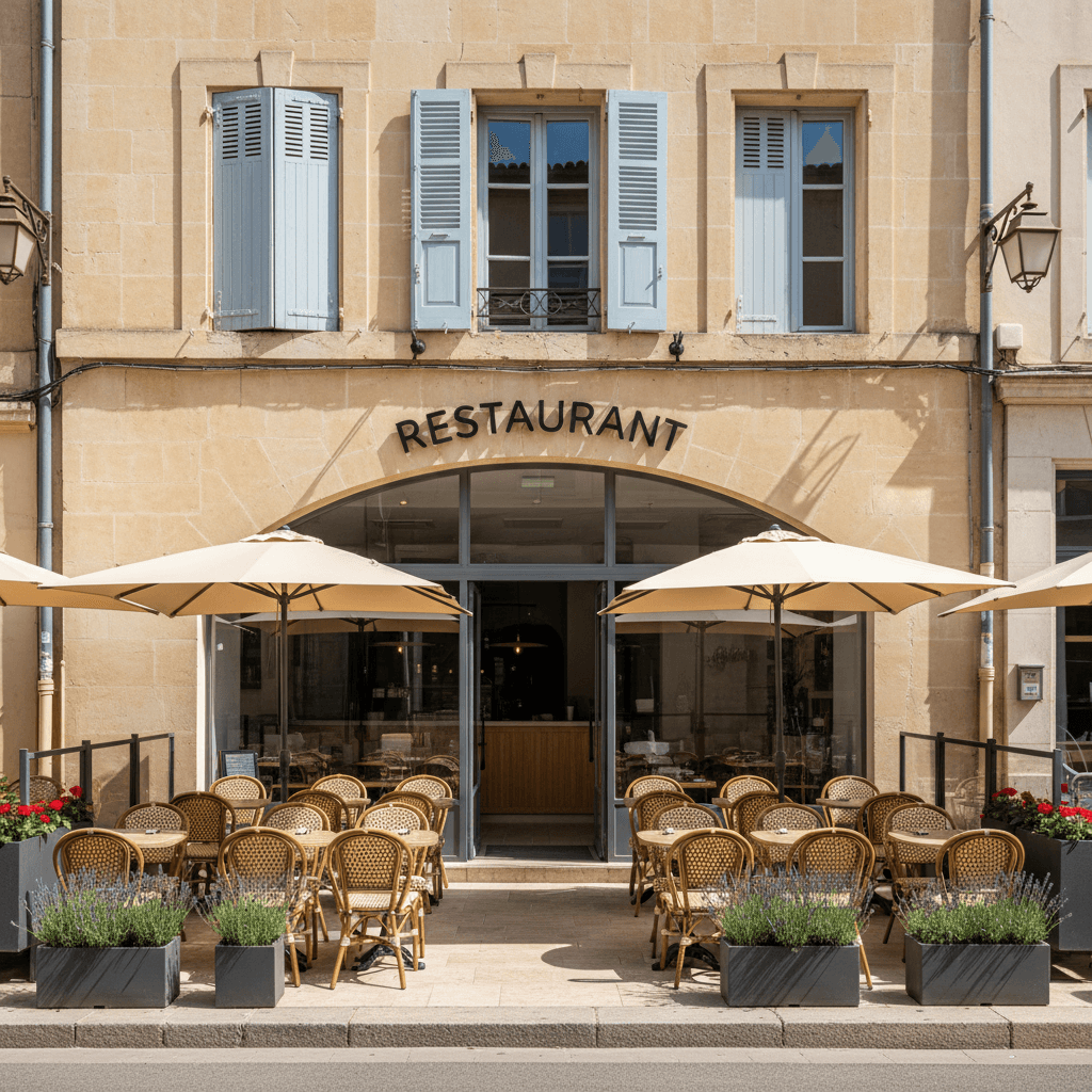 Restaurant 60m² à Aix-En-Provence : terrasse - extraction - Image 1