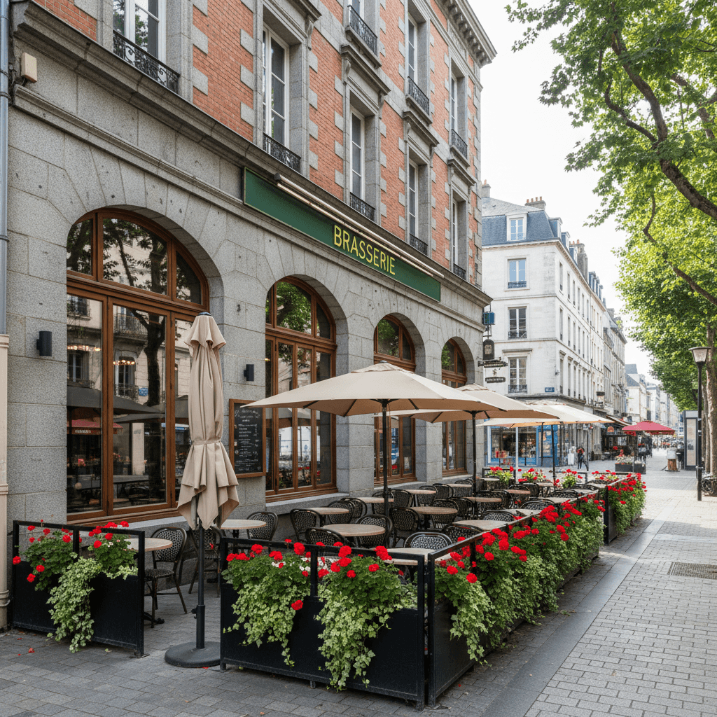 Bar-brasserie 205m² à Rennes : terrasse - licence IV