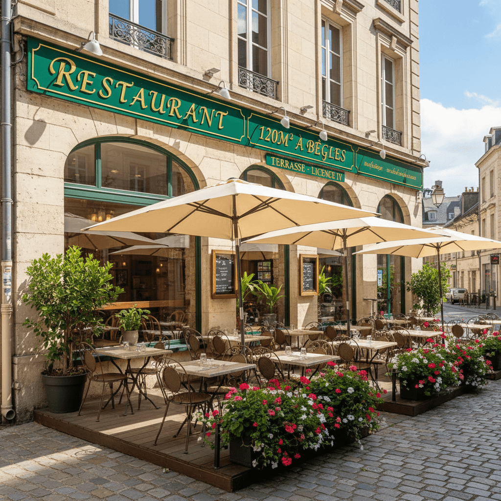 Restaurant 120m² à Bègles : terrasse - licence IV - Image 1