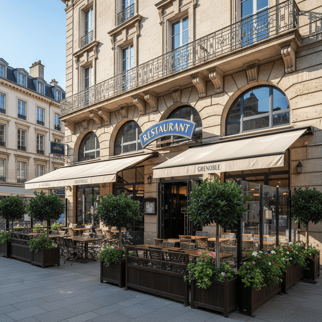 Restaurant 146m² à Grenoble : terrasse - licence IV