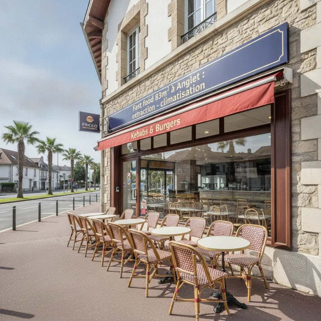 Fast-food 83m² à Anglet : extraction - climatisation