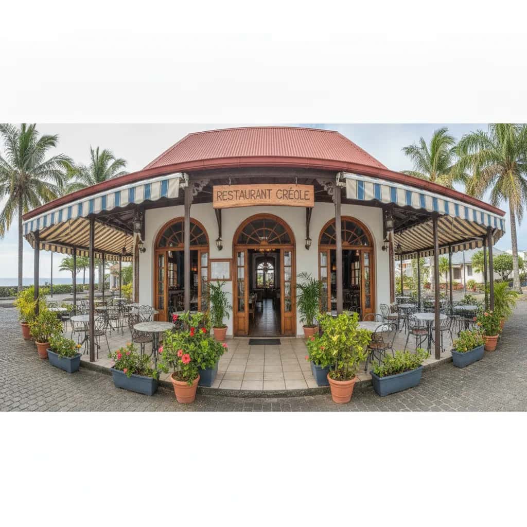 Restaurant 280m² à La Réunion : terrasse - cuisine équipée