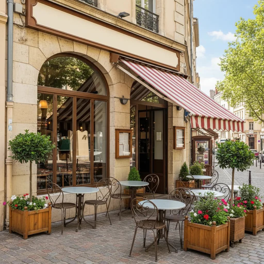 Restaurant à Lyon : terrasse - extraction - Image 1