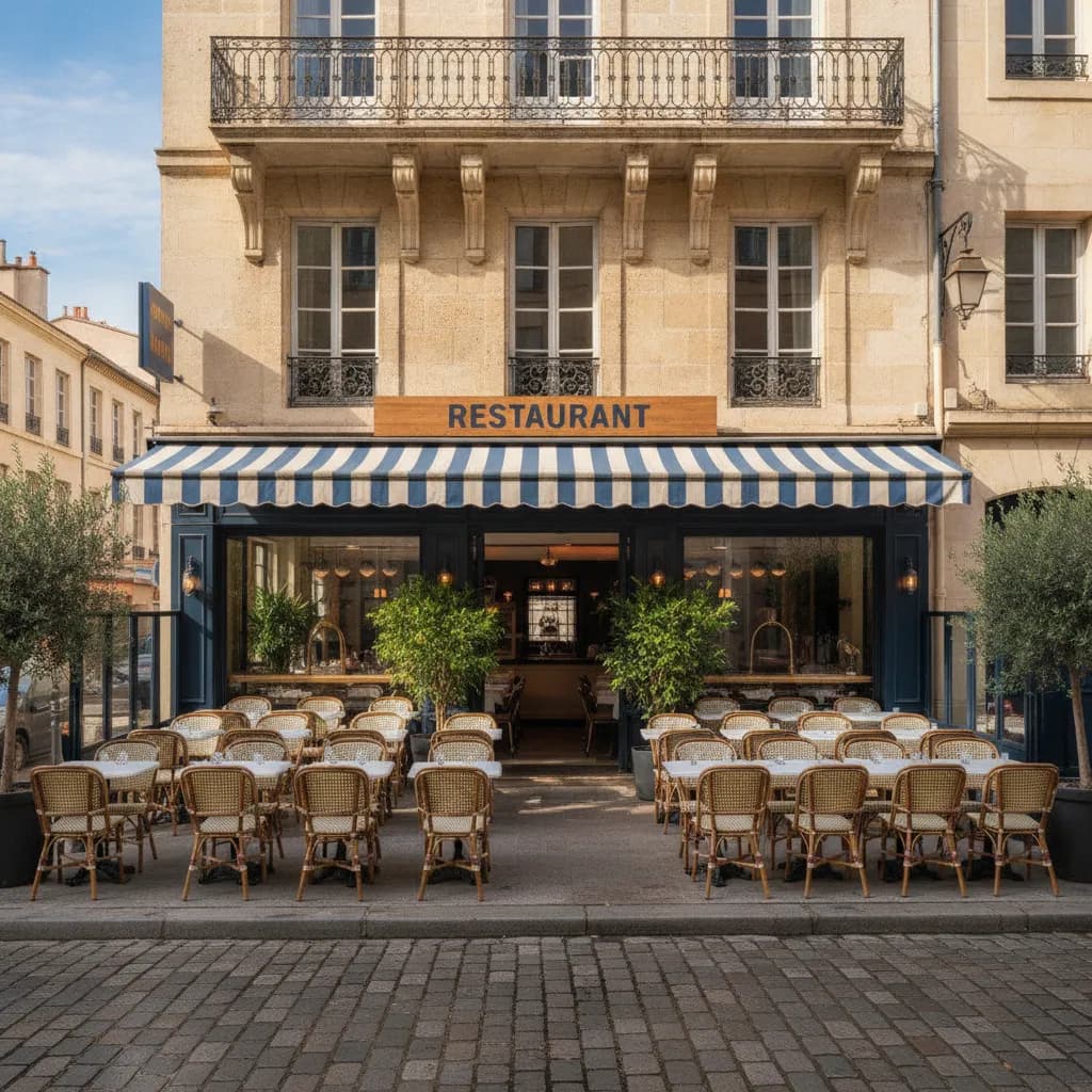 Restaurant 120m² à Nîmes : terrasse - cuisine équipée - Image 1