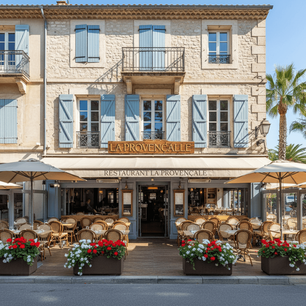 Restaurant à Sainte-Maxime : terrasse - extraction - Image 1