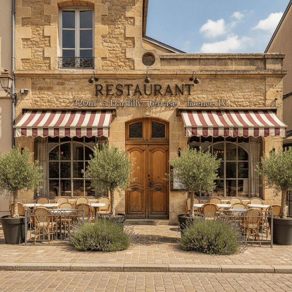 Restaurant 320m² à Dardilly : terrasse - licence IV