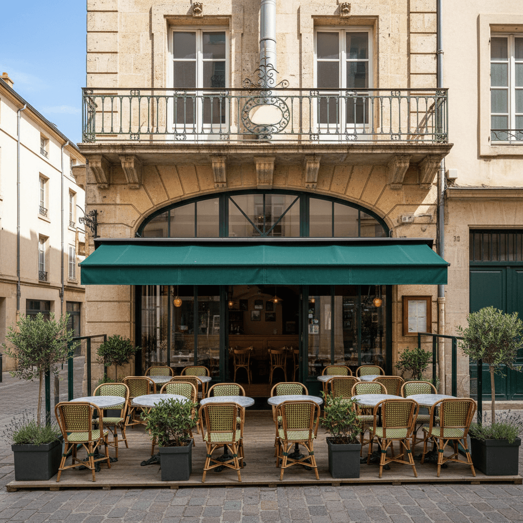 Restaurant 47m² à Montpellier : terrasse - extraction