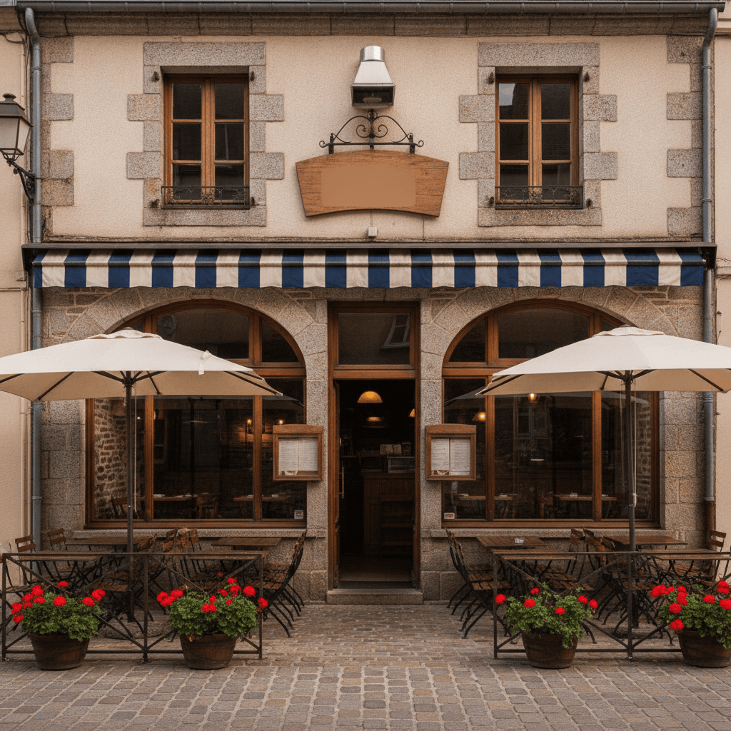 Restaurant 79m² à Fougères : terrasse - extraction - Image 1