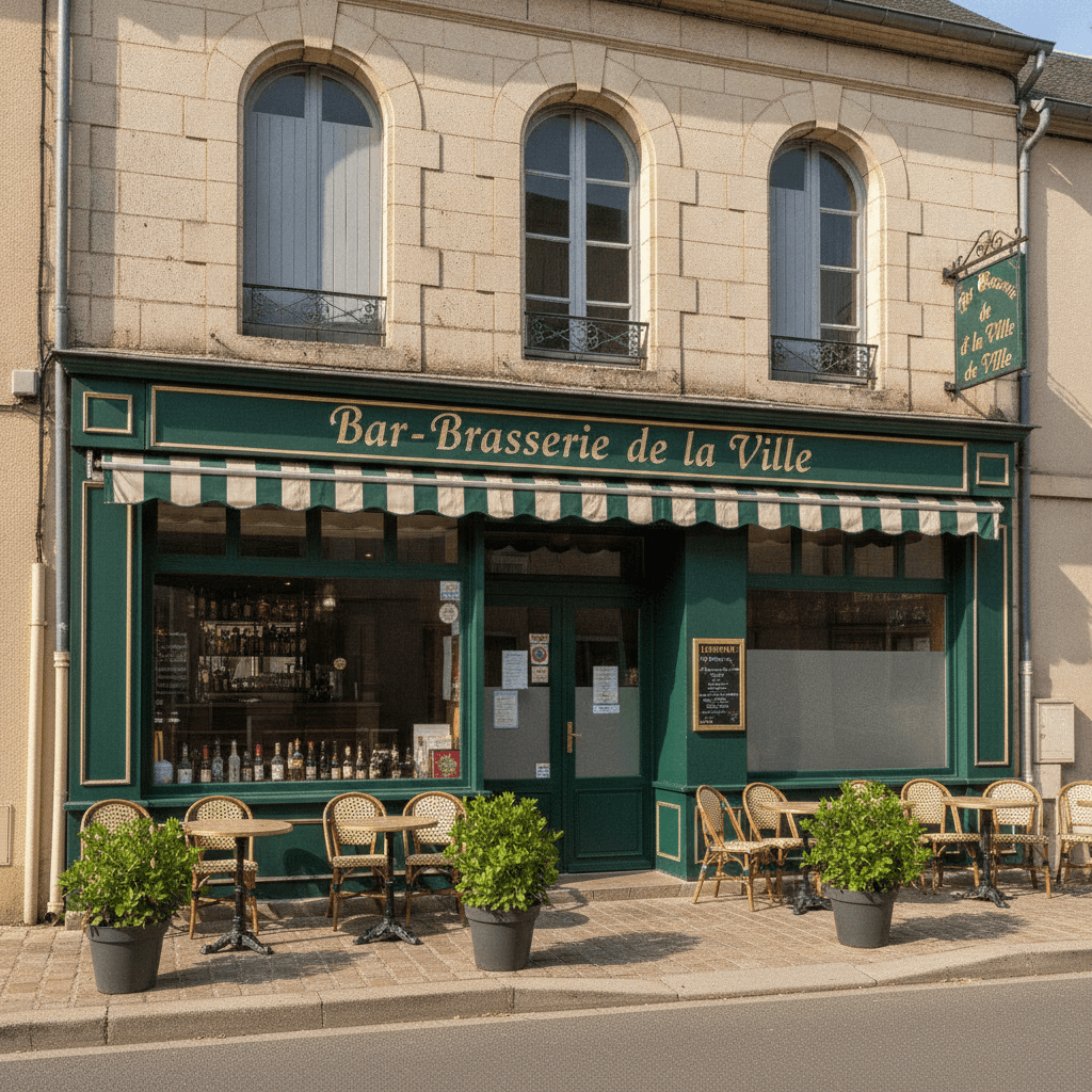 Bar-brasserie 190m² à Morcourt : terrasse - licence IV