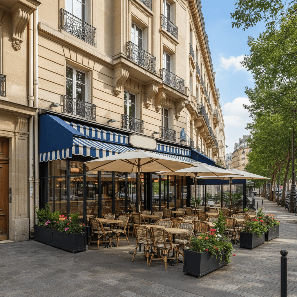 Snack 96m² à Paris : terrasse - extraction