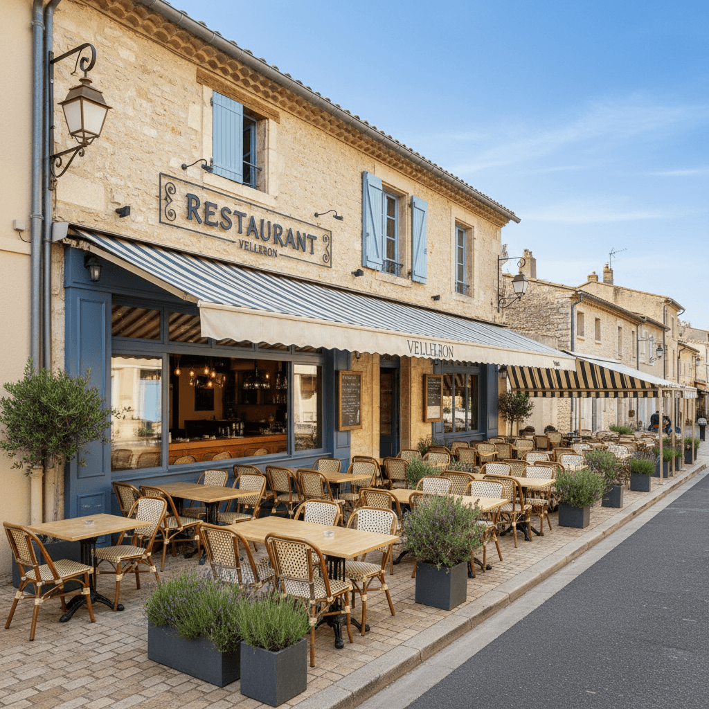 Restaurant à Velleron : terrasse - licence IV - Image 1