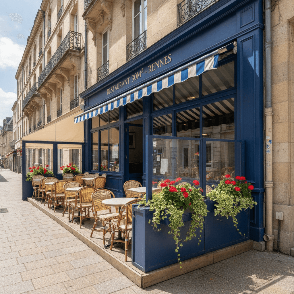 Restaurant 30m² à Rennes : terrasse - Image 1