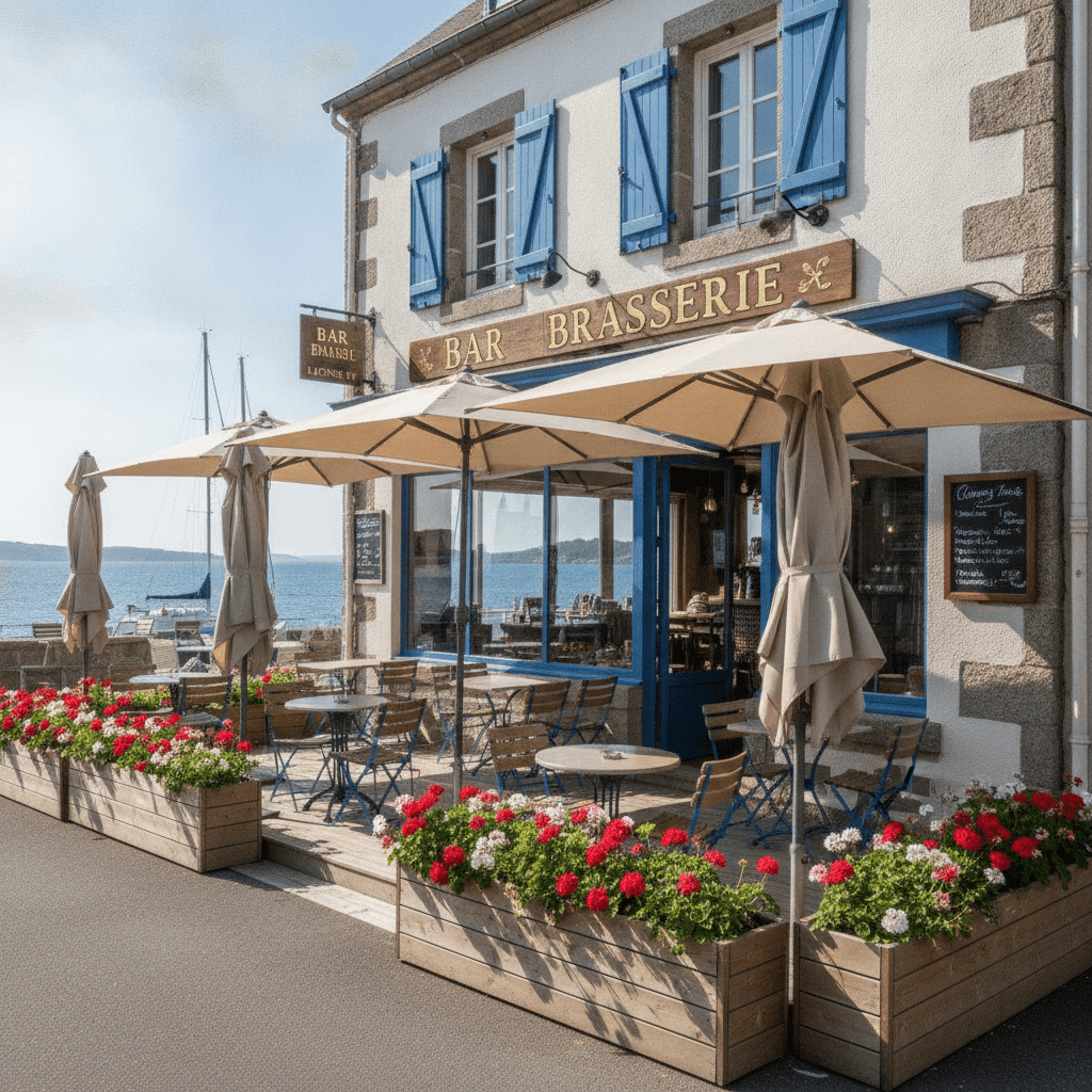 Bar-brasserie 158m² à Camaret-Sur-Mer : terrasse - licence IV - Image 1