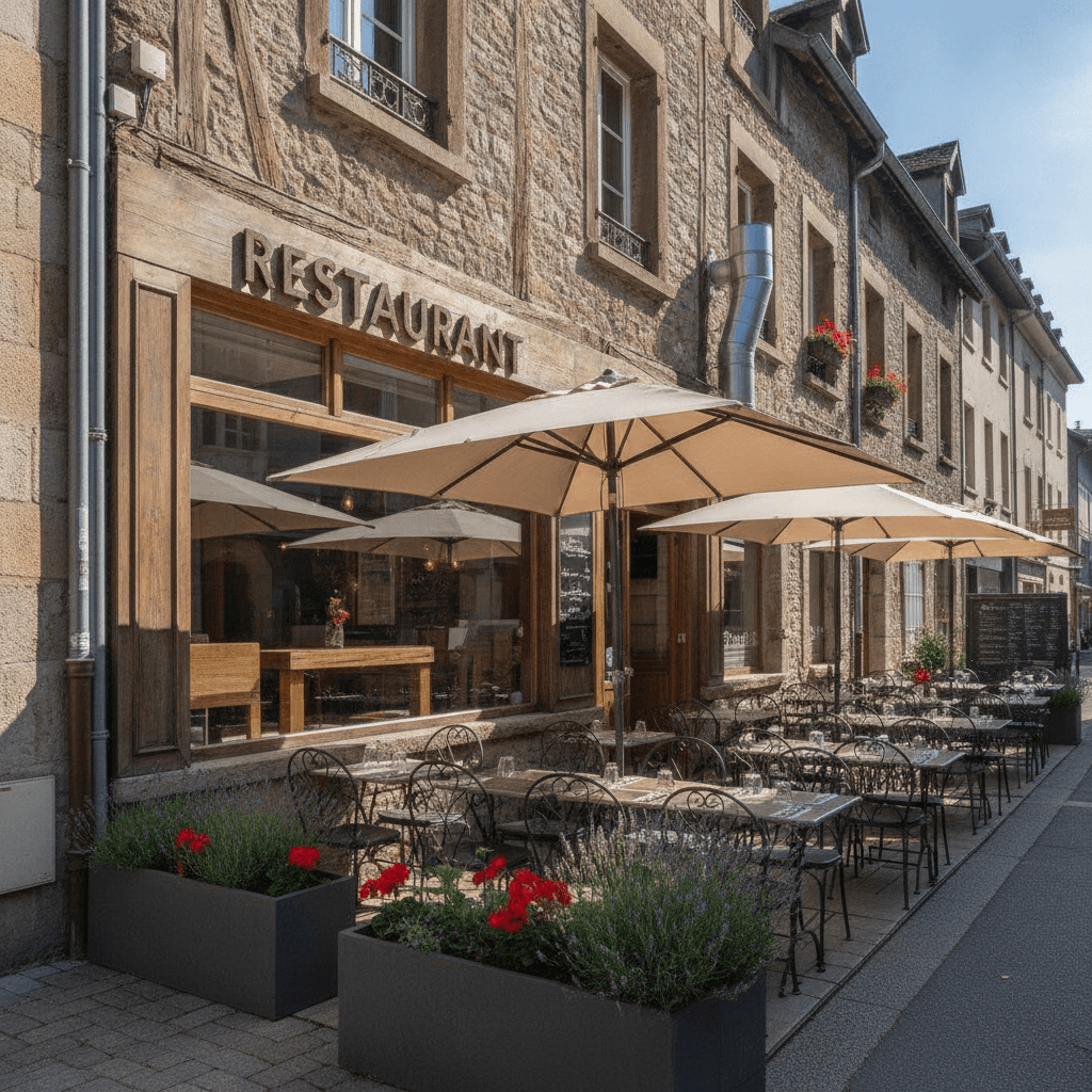 Restaurant 85m² à Chambéry : terrasse - extraction - Image 1