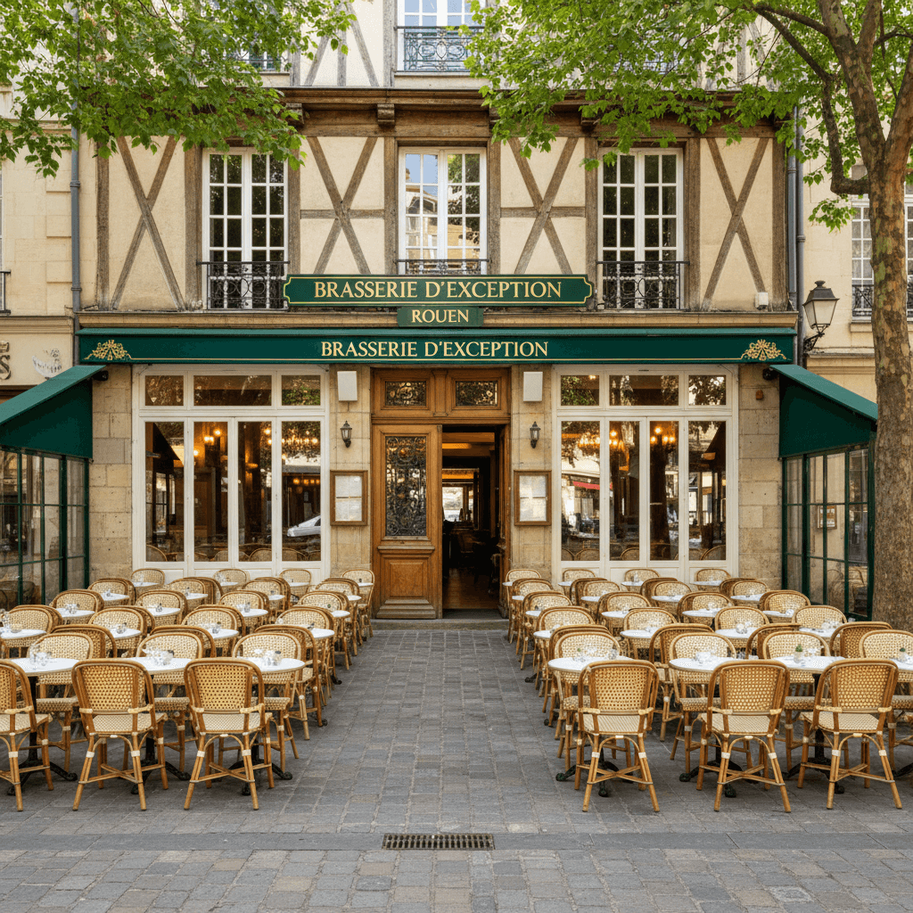 Bar-brasserie 174m² à Rouen : terrasse - licence IV