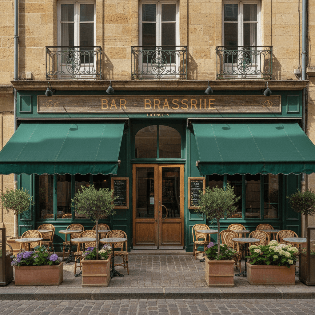Bar-brasserie 500m² à Bordeaux : terrasse - licence IV - Image 1