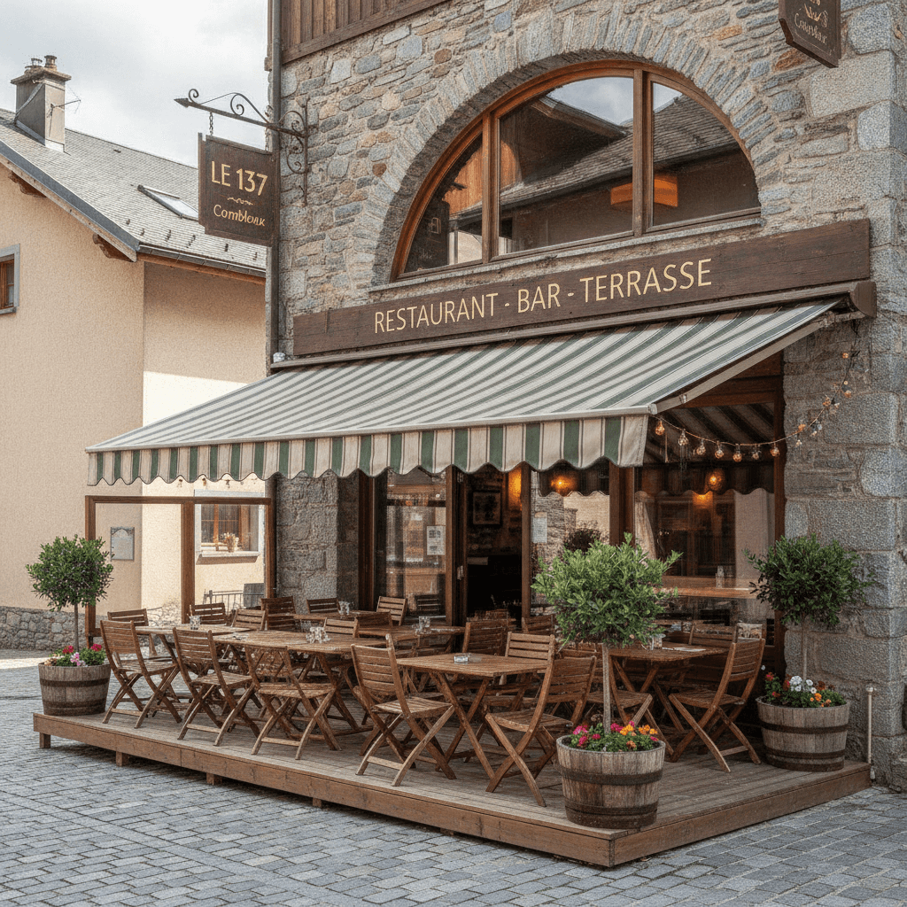Restaurant 137m² à Combloux : terrasse - licence IV - Image 1