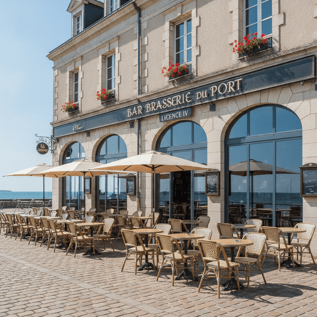 Bar-brasserie 200m² à Saint-Gilles-Croix-De-Vie : terrasse - licence IV