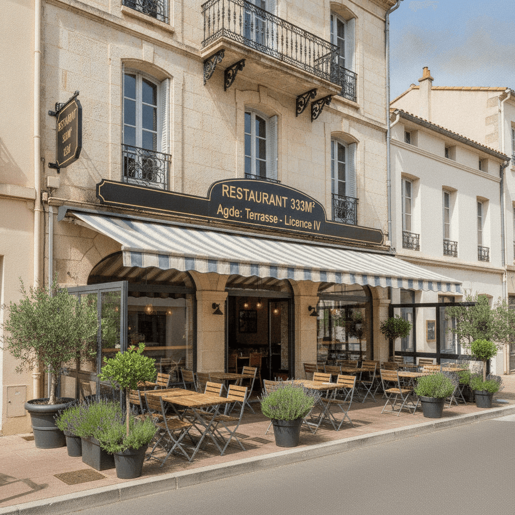 Restaurant 333m² à Agde : terrasse - licence IV - Image 1
