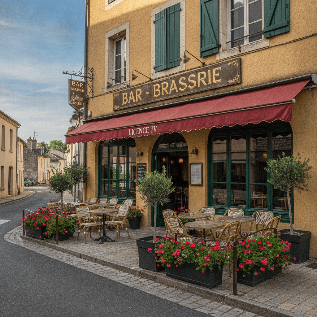 Bar-brasserie 250m² à Saint-Martin-De-May : terrasse - licence IV