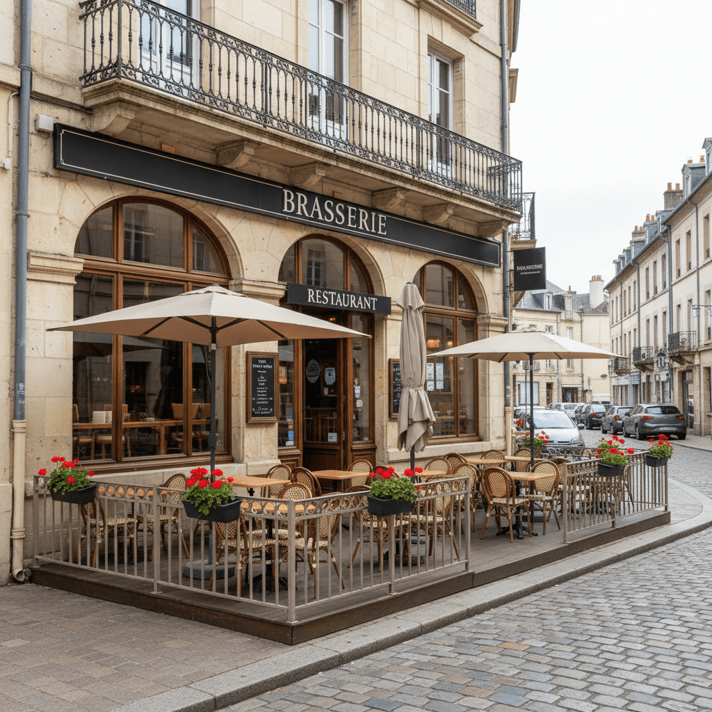 Bar-brasserie 267m² à Saint-Flour : terrasse - licence IV - Image 1