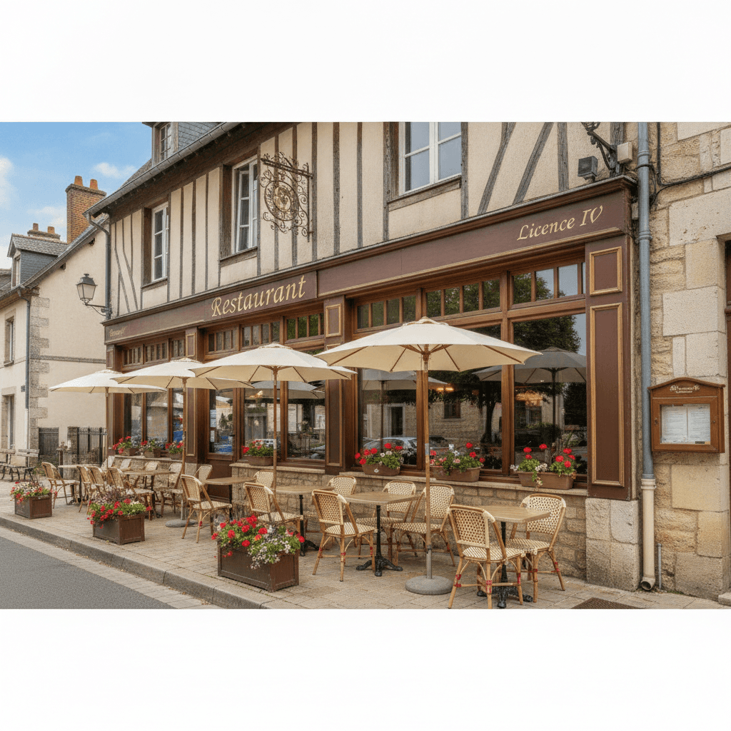 Restaurant 65m² à Saint-Ouen-De-Pontcheuil : terrasse - licence IV