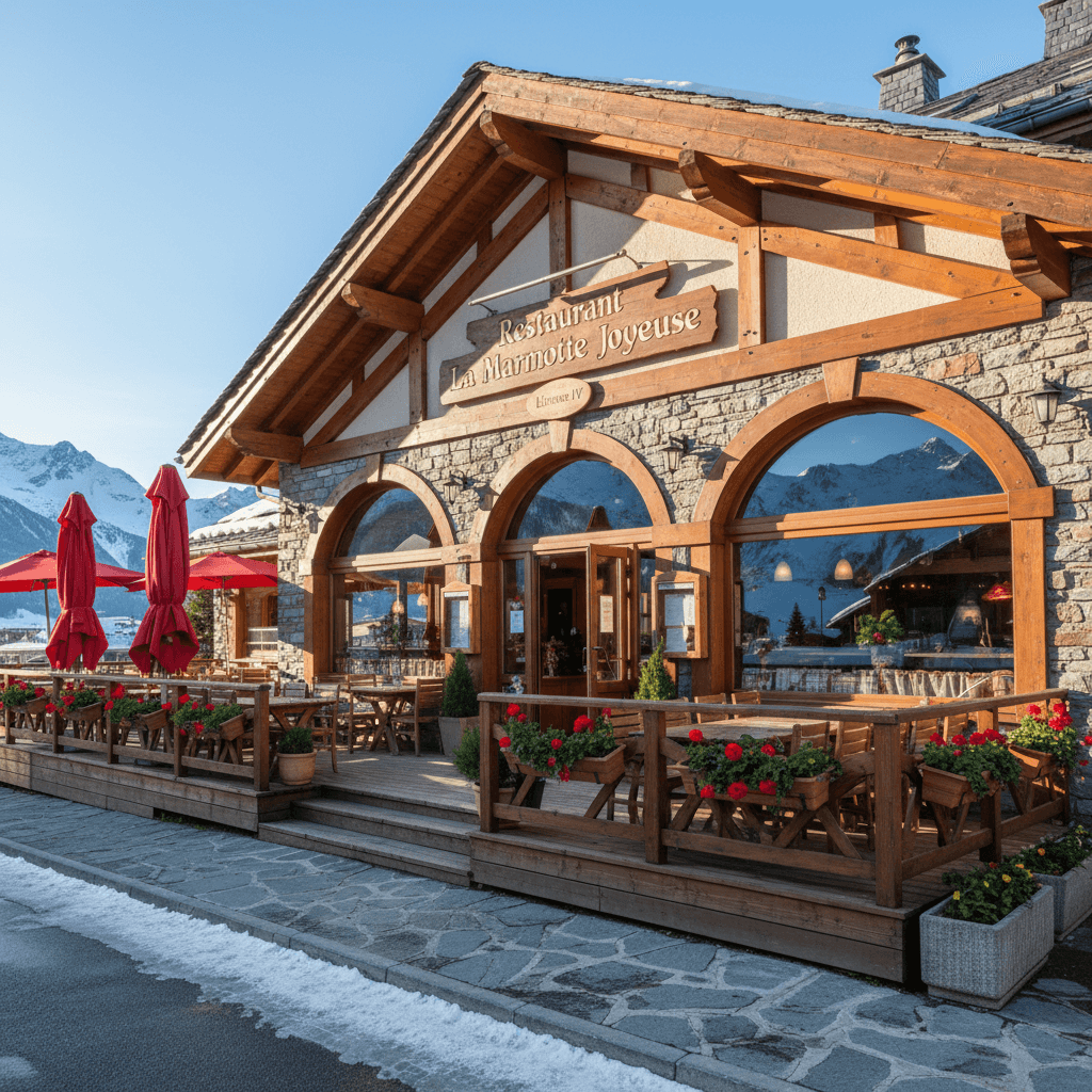 Restaurant 600m² à La Plagne Tarentaise : terrasse - licence IV
