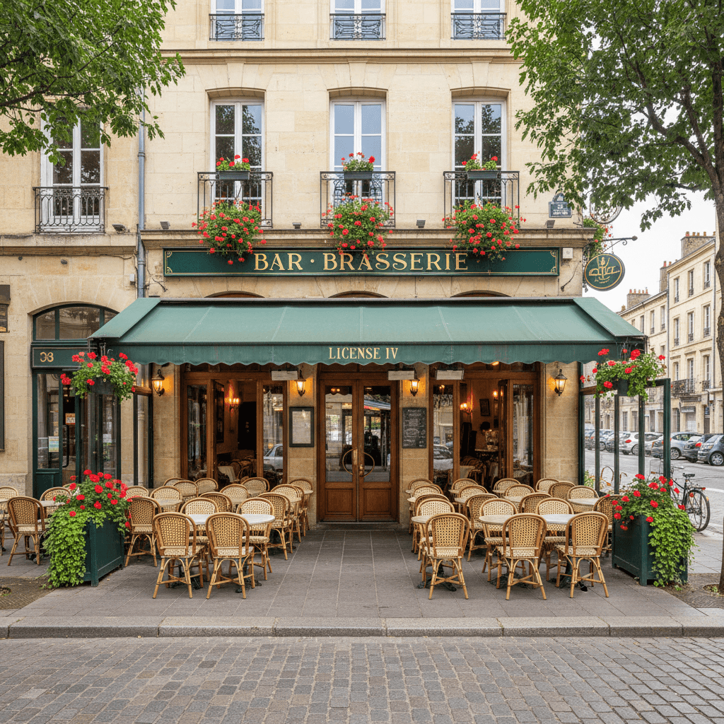 Bar-brasserie à Bordeaux : terrasse - licence IV