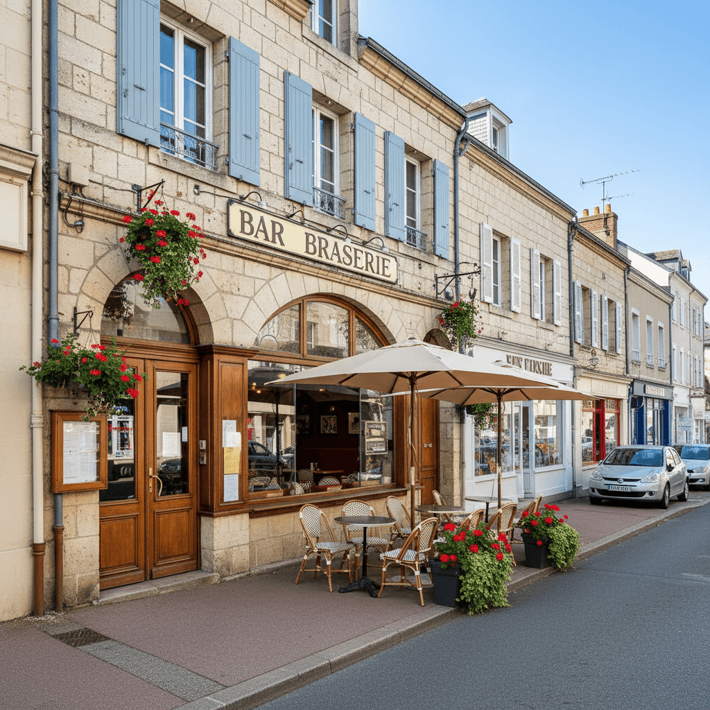 Bar-brasserie à La Ferté-Bernard : terrasse - licence IV - Image 1