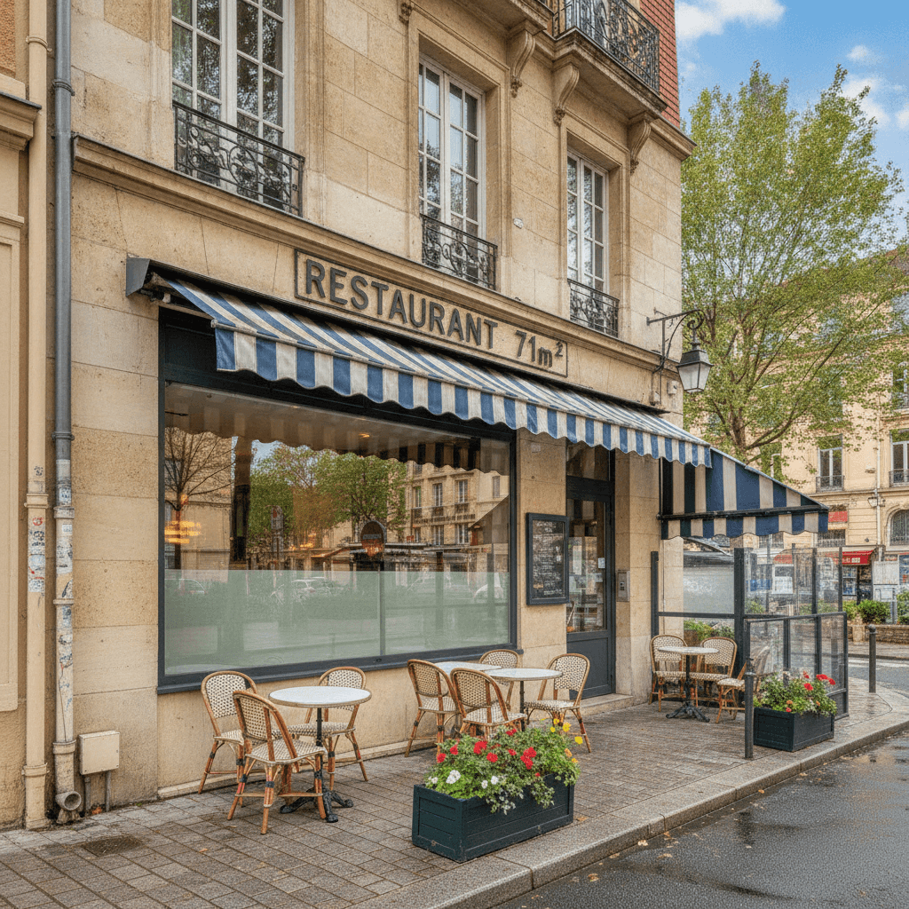 Restaurant 71m² à Lyon : extraction